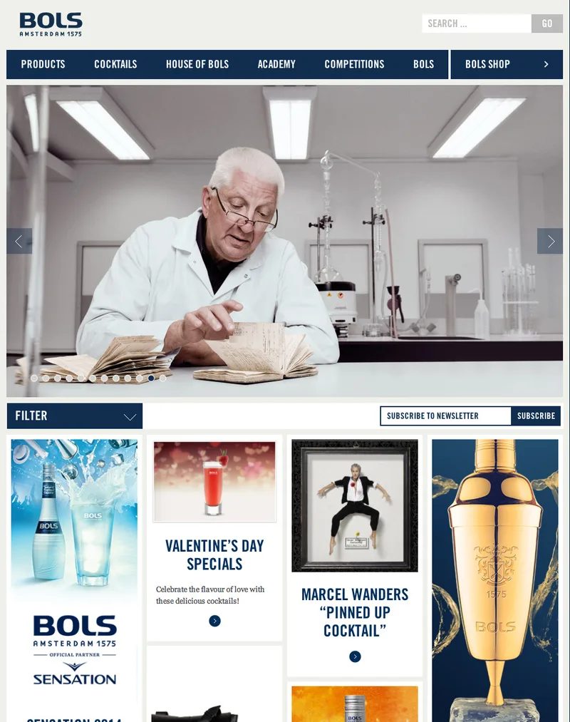 Screenshot of the Bols website